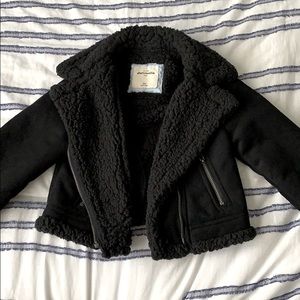 Abercrombie Kids Faux Shearling Aviator Jacket